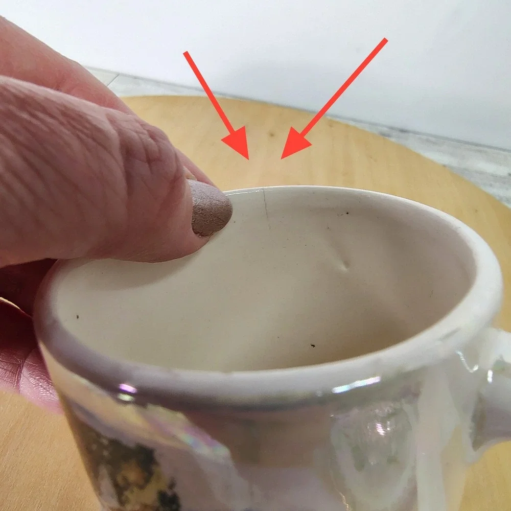 Vtg Yellowstone National Park Souvenir Mug‎ For A Dear Child Pearlescent Finish
